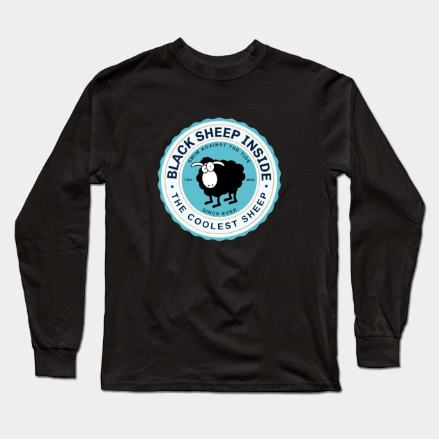 Black Sheep Inside Long Sleeve T-Shirt by Warp9